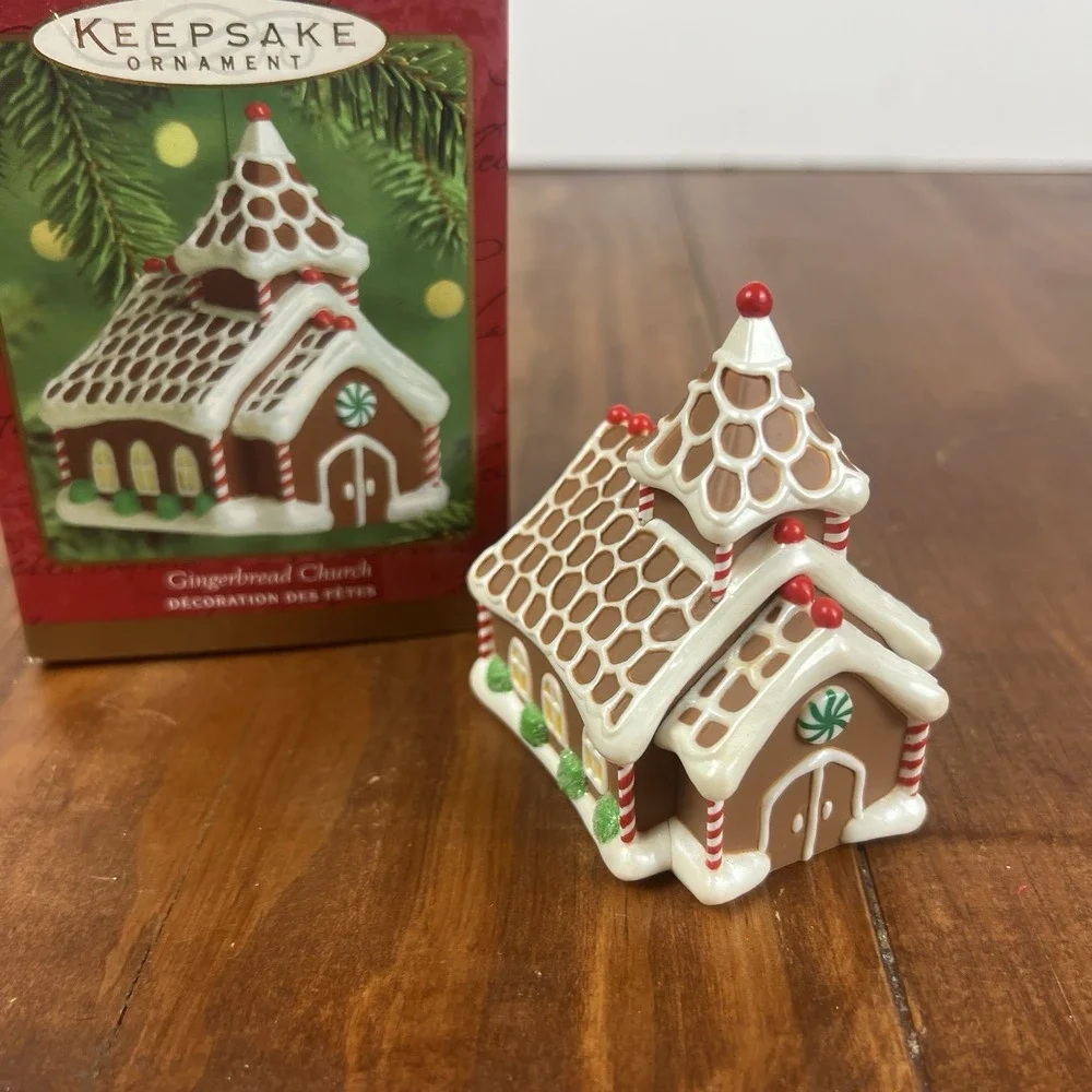 Hallmark Keepsake Gingerbread Church Christmas Holiday Ornament Handcrafted 2000